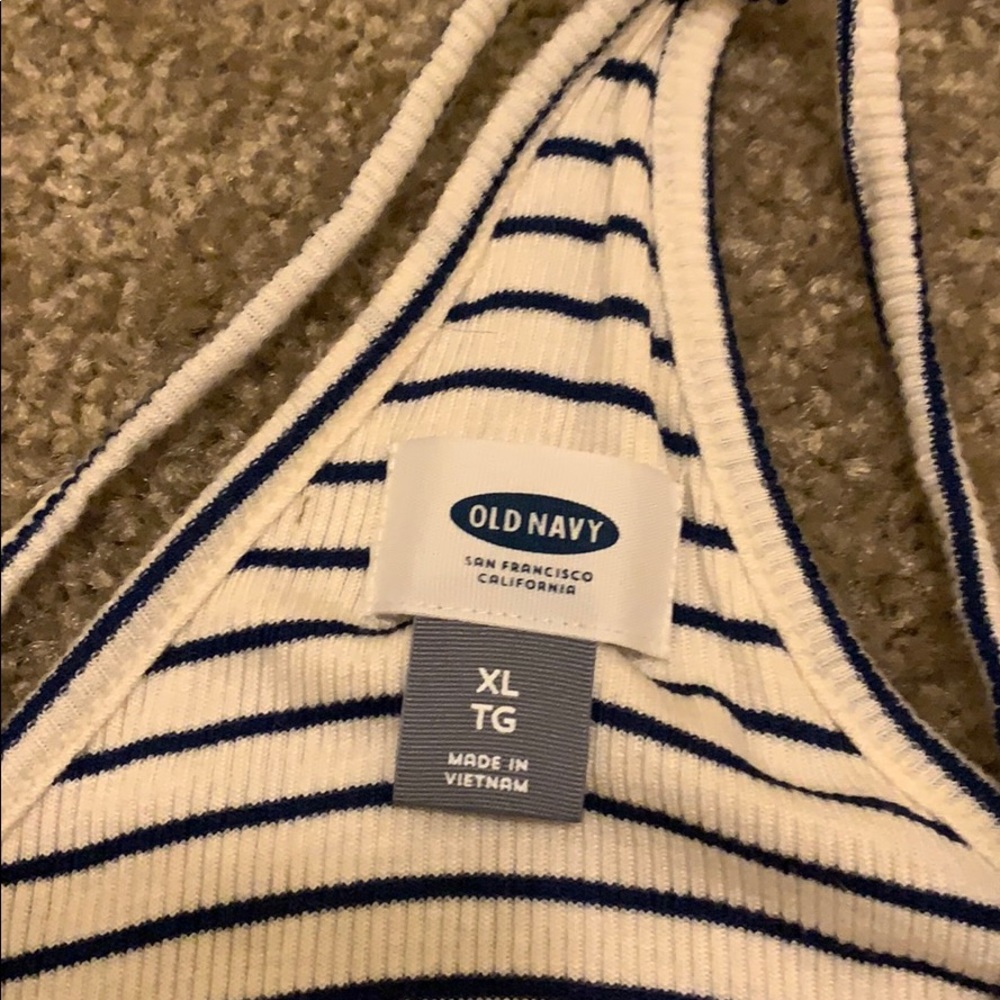 Striped Razor Back Tank Top - Picture 3 of 5